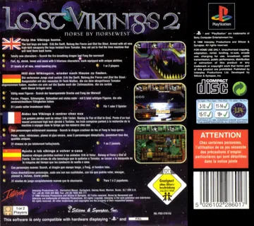 Lost Vikings 2 - Norse by Norsewest (EU) box cover back